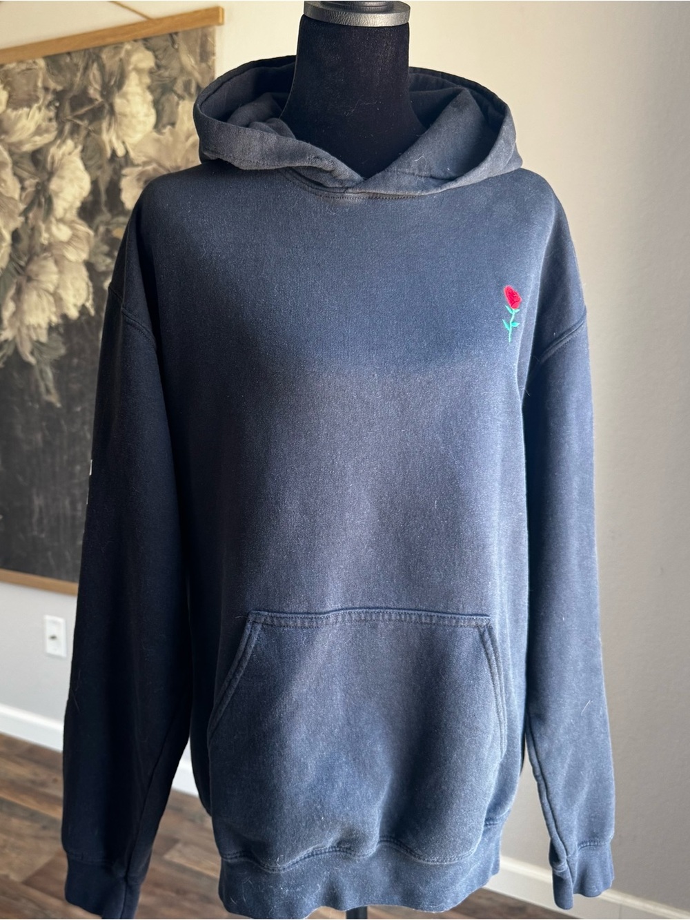 riot society Black Hoodie with White Label Patch